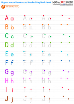 Preview of 26 Alphabet Tracing Worksheets, A-Z Letter Writing, Kindergarten Handwriting