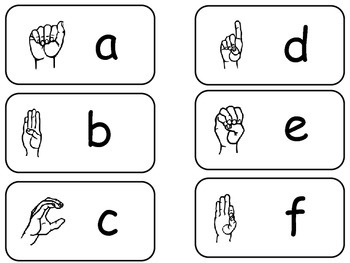 26 American Sign Language Alphabet Flash Cards. Learn American Sign