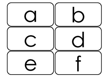 26 Black and White Lowercase Alphabet Flashcards. Preschool-Kindergarten