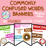 26 Commonly Confused Words Colored Banners Donut Doughnut Theme