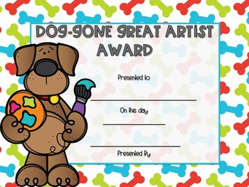 Preview of 26 End of the Year Awards Class Award Certificates Puppy Theme