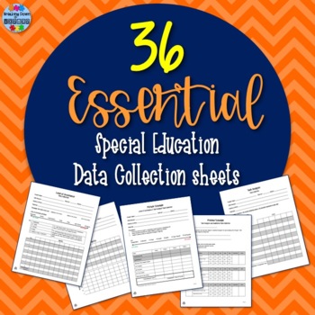 Preview of 36 Essential Special Education Data Sheets {EDITABLE}