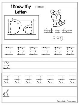 26 I Know My Letters Printable Worksheets in a PDF file. by Teach At ...