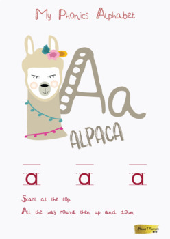 Preview of 26 Individual Alphabet Phonics Posters - with handwriting guide