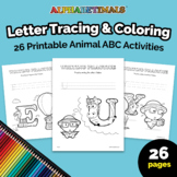 Alphabetimals™ Letter Tracing & Coloring – 26 Printable An