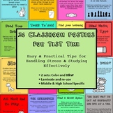 Test and Exam Time Study Skills Posters