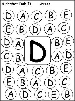 26 Printable Alphabet Uppercase Dab It Worksheets, Preschool | TPT