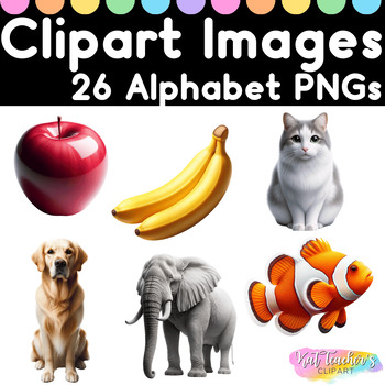Preview of 26 Realistic Alphabet ABC Clipart Images PNGs Commercial Personal Use