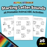 Alphabetimals™ Starting Letter Sounds – 26 Printable Anima