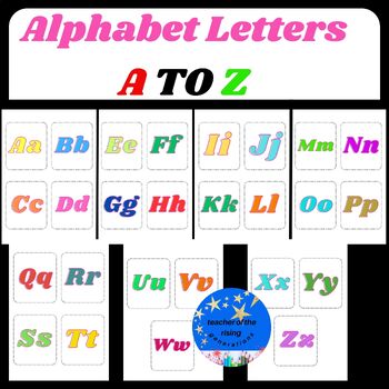 26 alphabet letters flash cards /A to Z by Teacher Of The Rising ...