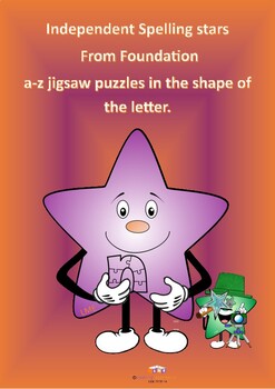 Preview of 26 letter shape jigsaws a - z with pictures of nouns