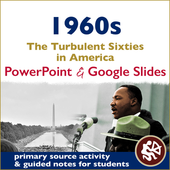 Preview of 1960s in the U.S. PowerPoint & Google Slides | American History