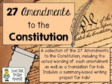 27 Amendments to the United States Constitution - Writing Project