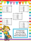 27 CVC Trace-Box Write-Wirte It Worksheets. Preschool-KDG 