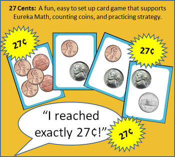 Preview of 27 Cents: A Card Game to Practice Counting Coins