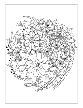 Relaxing Flowers Adult Coloring book: 50 mind calming pages with easy and  simple large print flower patterns for anxiety relief. (Anti stress  coloring