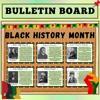Preview of 27 Inspiring Biographies Bulletin Board for Black History Month | Posters