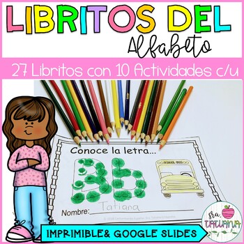 Preview of Spanish Alphabet Mini Books | 27 Libros con Actividades del Alfabeto