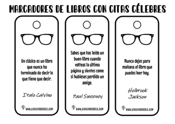 27 MARCADORES DE LIBROS CON CITAS CÉLEBRES PARA EL DÍA DEL LIBRO