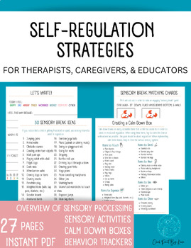 Preview of 27 Pages of Caregiver Education: Self-Regulation Edition