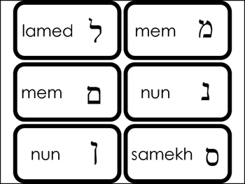 27 printable hebrew alphabet flashcards letter symbols and names foreign langu
