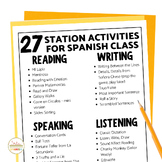 27 Station Activities for Spanish Class Cheat Sheet for Le