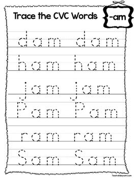 27 Trace the CVC Words Worksheets. Preschool and ...