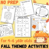 27 pages of fall themed printables,math,english & drawing 