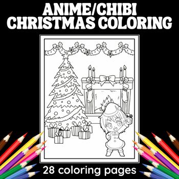 Anime Christmas Coloring Pages - Get Coloring Pages