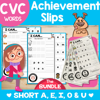 Preview of 28 CVC Worksheets For Pre-K & Kindergarten: Spell, Read & Write CVC Words
