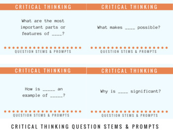 critical thinking question stems pdf