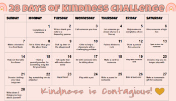 28 Day Kindness Challenge by PattiWaxNicNax