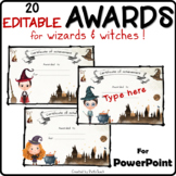 20 EDITABLE award certificates for wizards  (PPT) + Free bonus