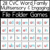 28 Interactive CVC Word Family Building File Folder Games 