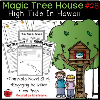 Preview of #28 Magic Tree House- High Tide in Hawaii Novel Study
