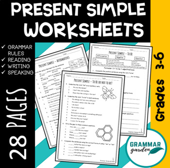 Preview of 28 Present Simple Worksheets