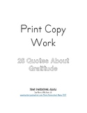28 Quotes About Gratitude Print Handwriting Copy Work