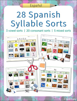 Preview of 28 Spanish Syllable Sorts – Phonemic Awareness and Alphabet Activities