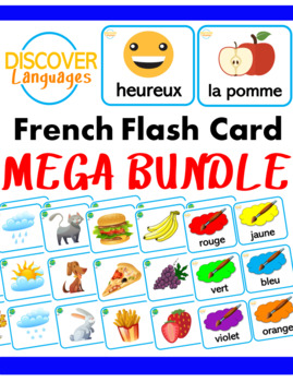 Preview of Beginner French Flash Cards Growing Mega Bundle (1500+ cards so far!)