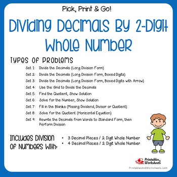 decimal division by whole number dividing decimals by 2 digit whole numbers