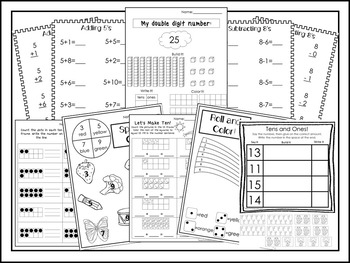 Preview of 286 Addition and Subtraction Worksheets Download. Preschool-Kindergarten. Math