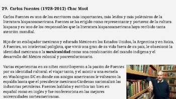 29. Carlos Fuentes: Chac Mool by Constanza Jaramillo TpT