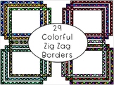 29 Colorful Zig Zag Borders Commerical Use