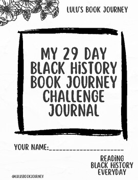 Preview of 29 Day Black History Book Journey Challenge Journal