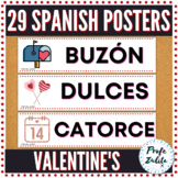 29 Spanish Valentine's Day Día de San Valentín Word Wall Cards 