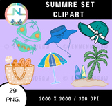29 Summer clipart set png