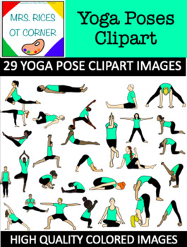 Preview of 29 Yoga Pose Clipart Images!  Yoga poses, self regulation, health, mental health
