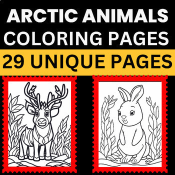 29 cute Arctic Animals coloring pages- Penguin,Polar Bear Coloring Sheets