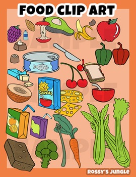 Preview of 291 image files - Food Clip art set