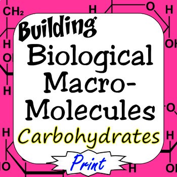 Preview of Carbohydrates Building Biological Macromolecules Print Version